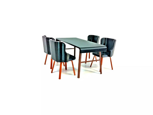 Kitchen furnishing 1:18 scale Diorama decor Dining Table & Chair Set 1/18 size