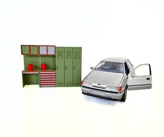 1:24 Scale Garage Workbench - Locker Set – Model Car Diorama Accessories