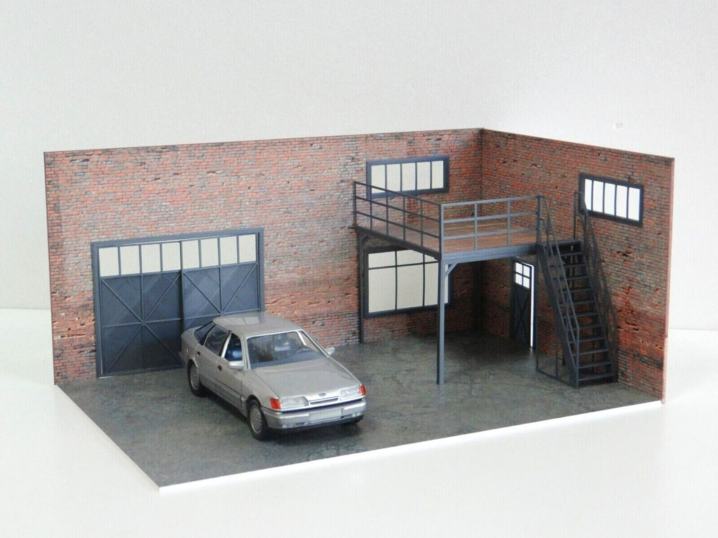 Scale 1:24 Diorama two-floor auto garage Model cars display – dioramatoys