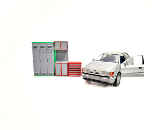 1:24 Scale Garage Workshop Cabinet - Locker shelf – Toolbox Diorama Accessories
