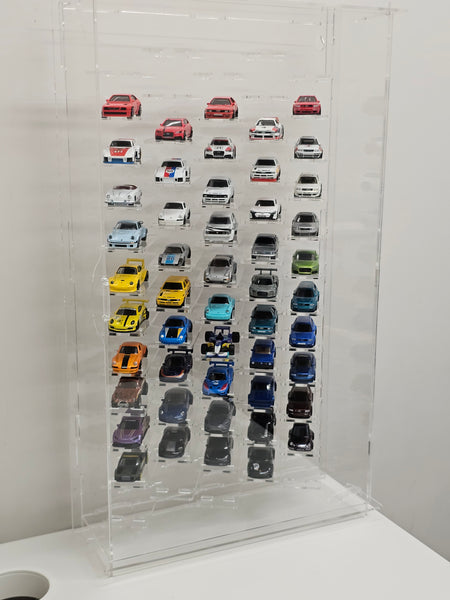 Model car showcase Vitrine Size 1:64 Die cast cars display case Scale 1/60-64