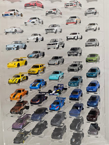 Model car showcase Vitrine Size 1:64 Die cast cars display case Scale 1/60-64