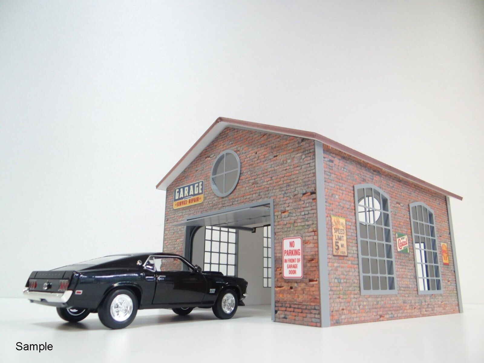 Scale 1:60 - 1:64 Diorama two-floor brick garage Car display Diorama model  kit