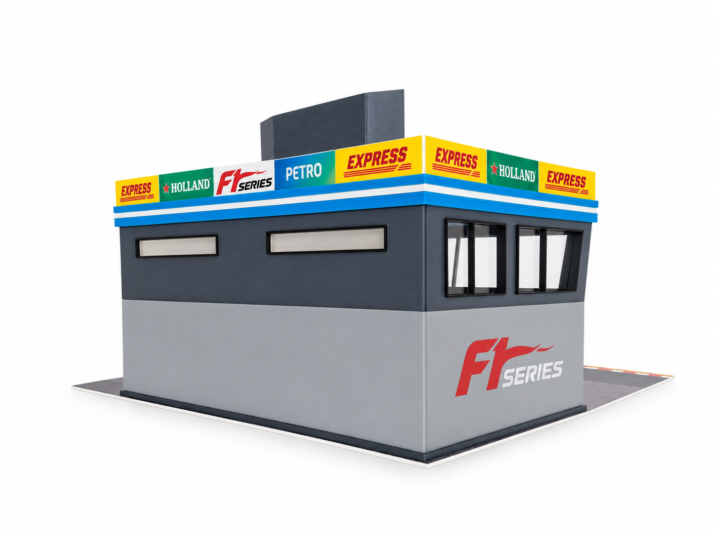 1:64 Scale Diorama City Pit Stop Garage Building Set – Model Car Racing Display