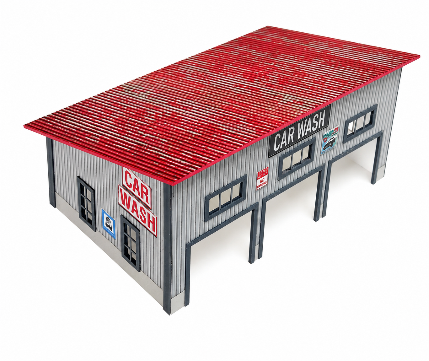 Car Wash Diorama Model Kit – Scale 1:60 to 1:64 Display Decoration