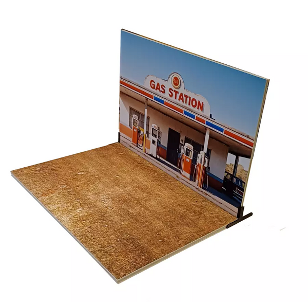 Gas station display Diorama model 1/24 Petrol station Scale 1:24 Miniature