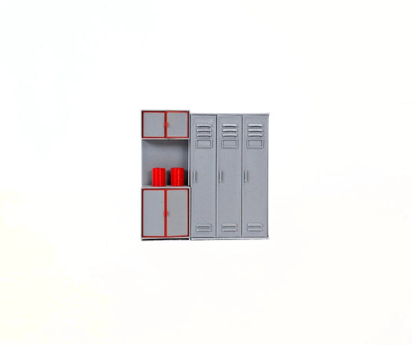 1:24 Scale Garage Cabinet - Locker shelf Set 1/24 Model Car Diorama Accessories