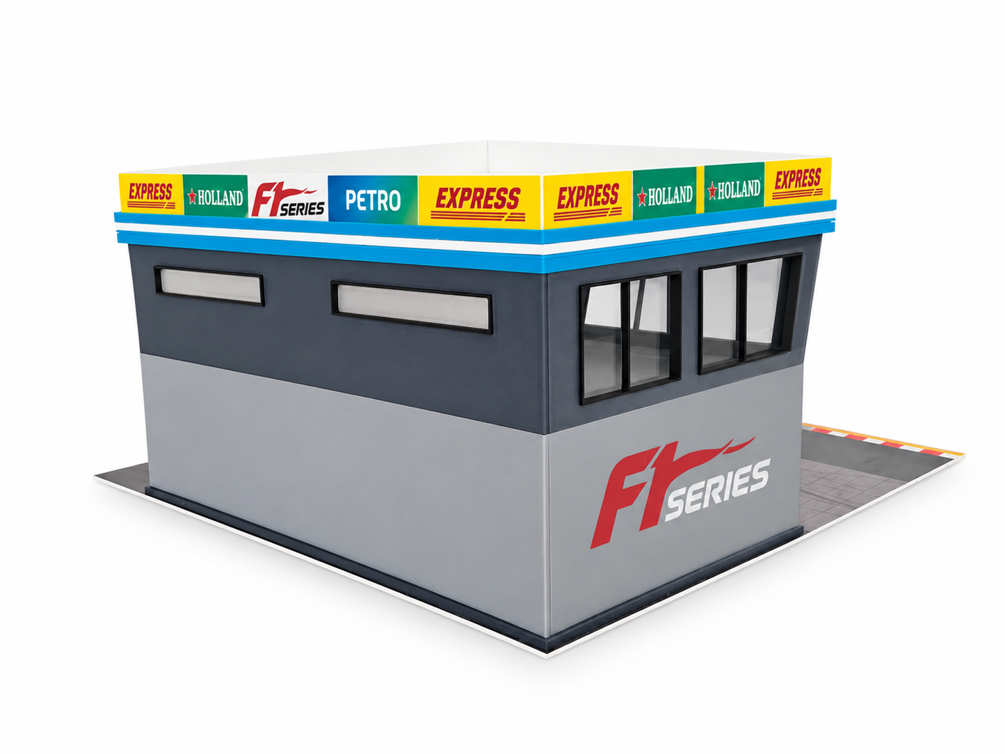 1:64 Scale Diorama City Pit Stop Garage Building Set – Model Car Racing Display