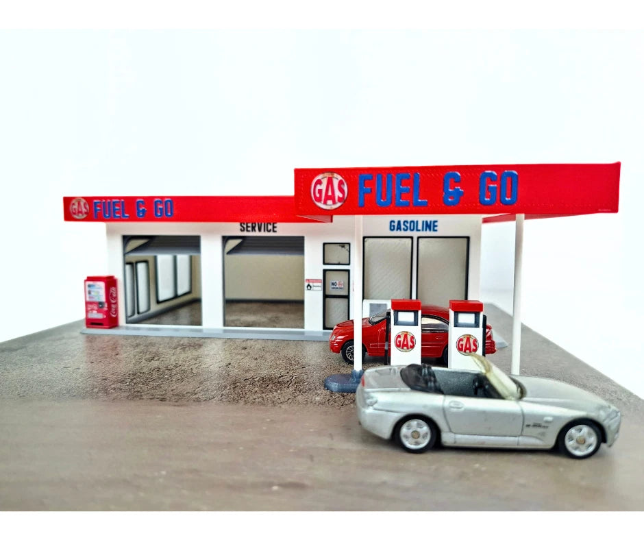 Wholesale Set of 10 – 1:64 Scale Gas Station Diorama Kits