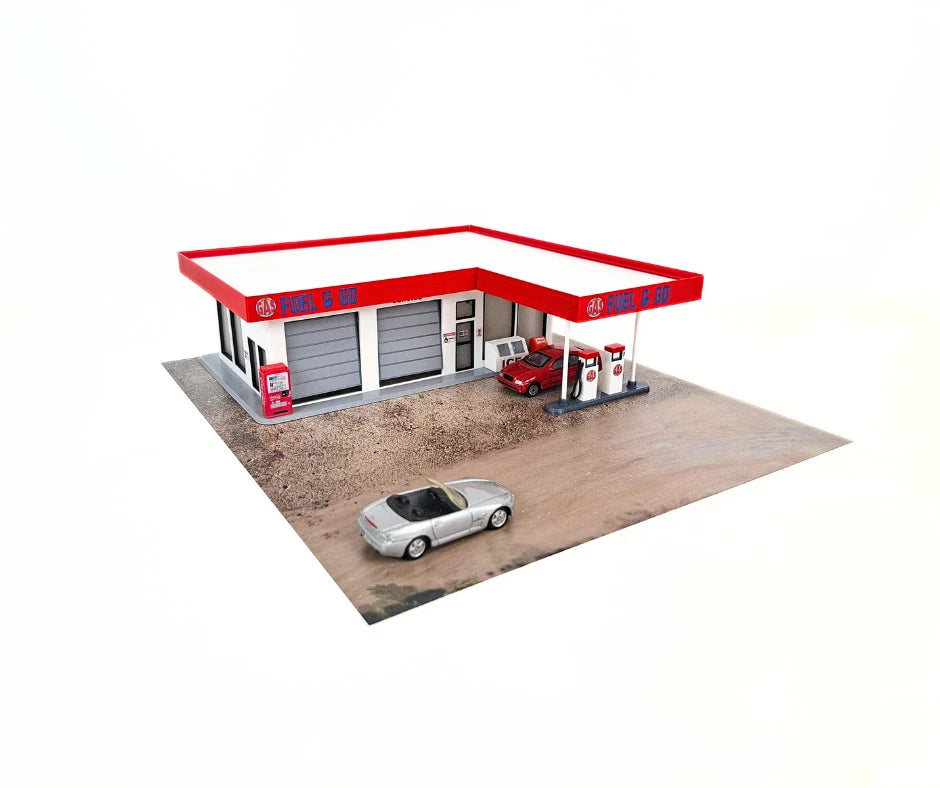 Wholesale Set of 10 – 1:64 Scale Gas Station Diorama Kits