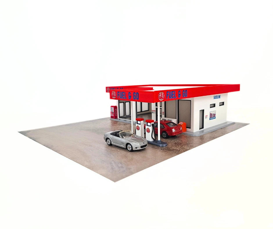 Wholesale Set of 10 – 1:64 Scale Gas Station Diorama Kits