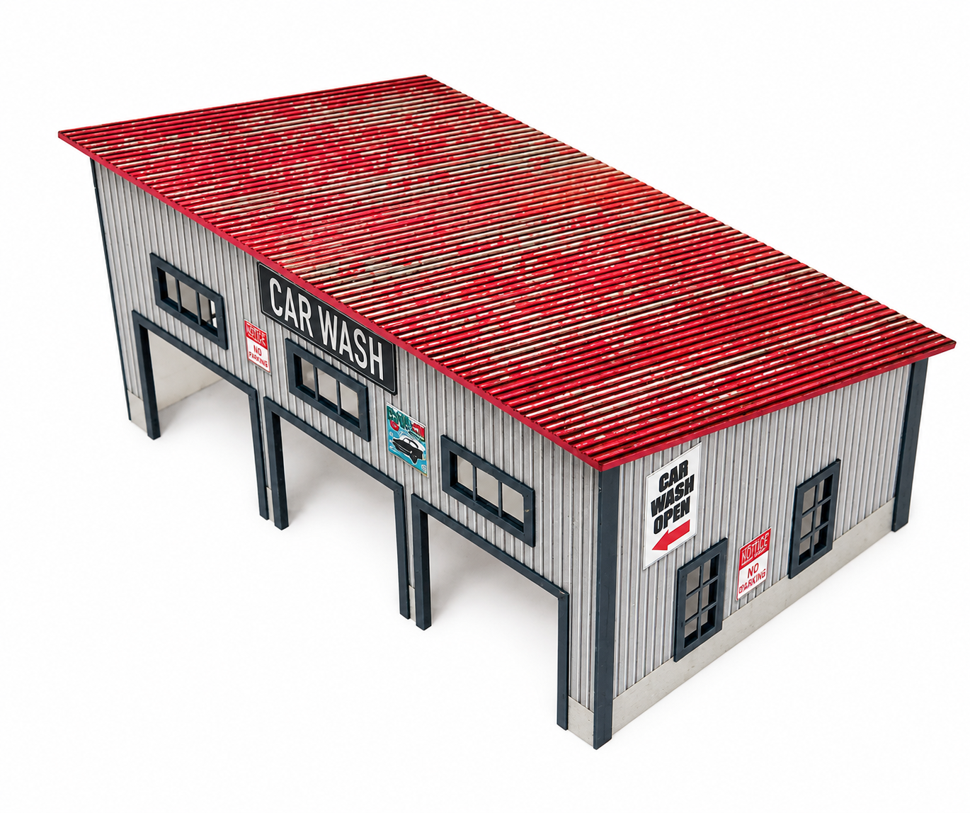 Car Wash Diorama Model Kit – Scale 1:60 to 1:64 Display Decoration