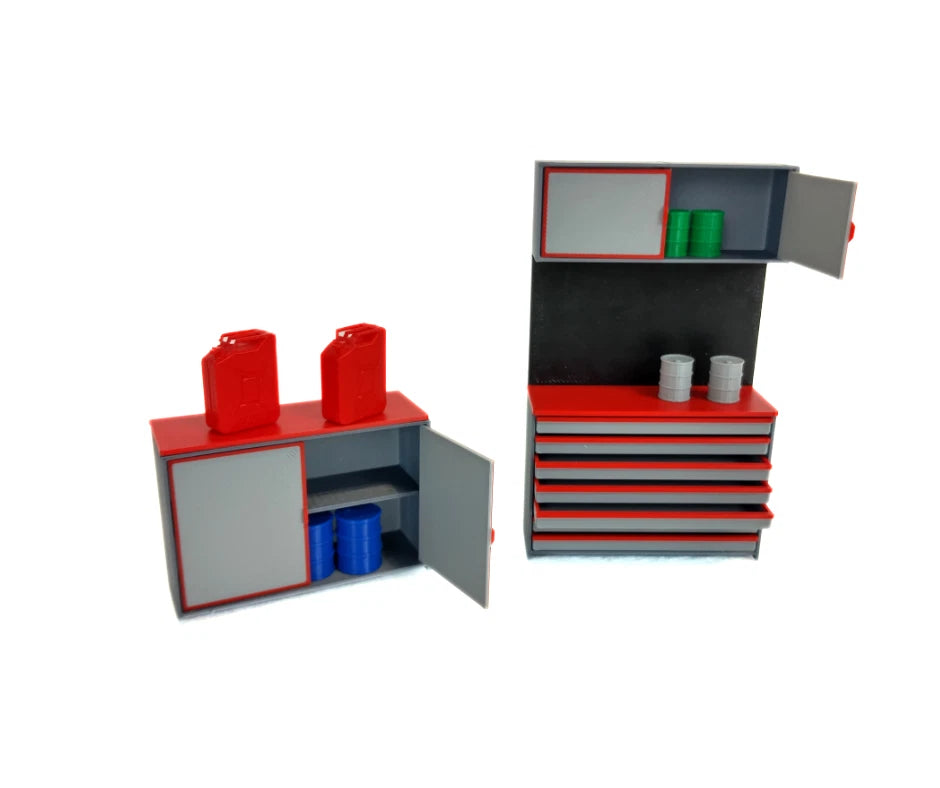1:18 Scale Tool Cabinet - Wholesale Lot of 5 pcs Garage Diorama Accessories 1/18