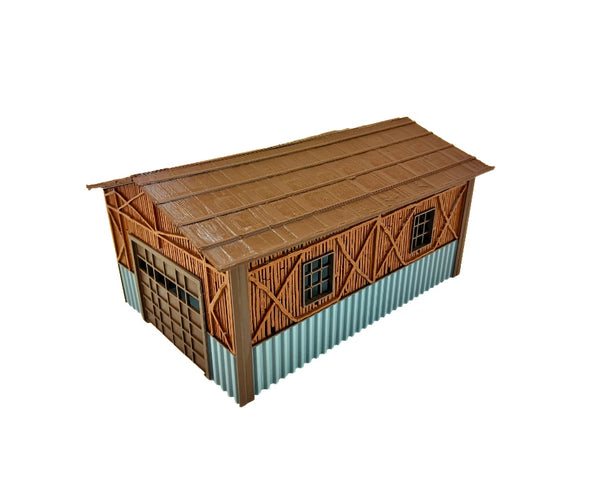 Country Barn Scale 1:43 Diorama Building Model - Miniature Car Display Decor