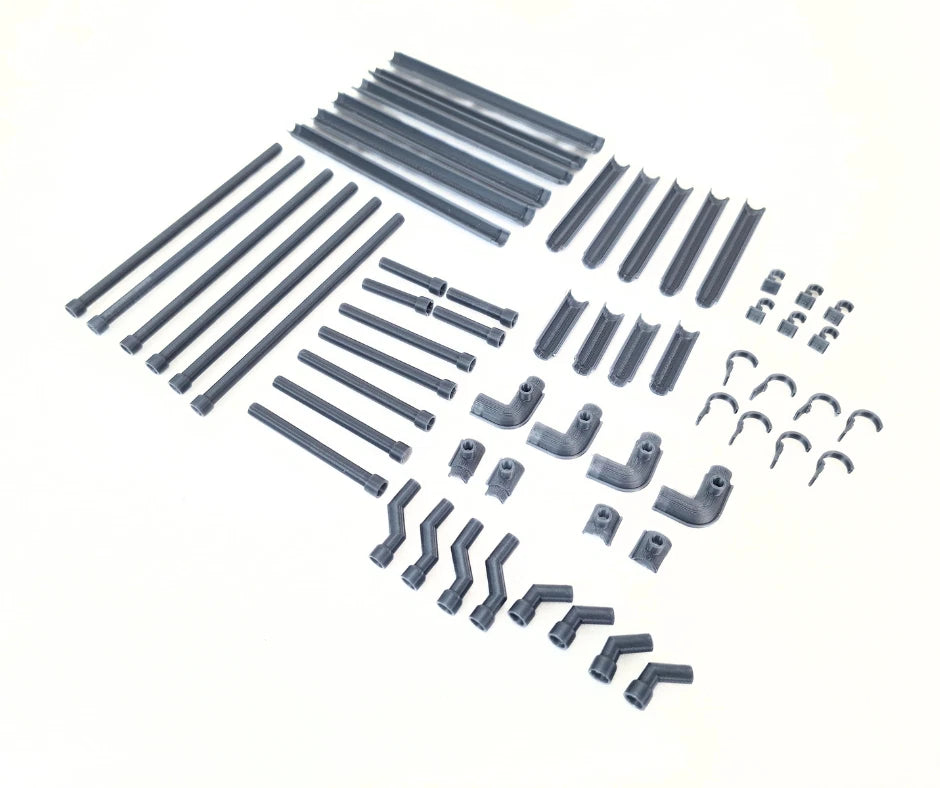 Miniature Diorama Gutters Set Scale 1:18 Model Making Supplies Accessories 1/18