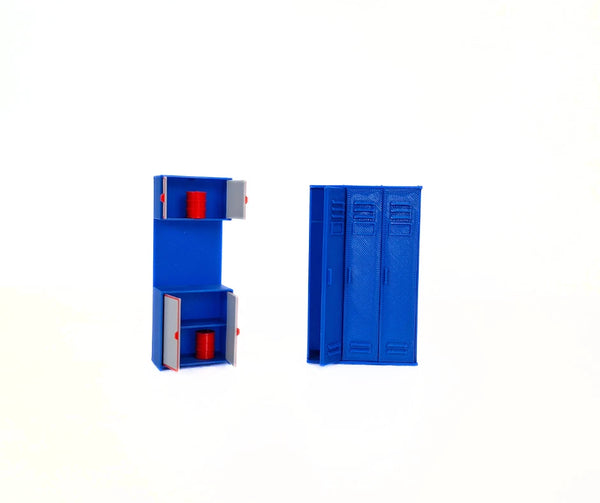 1:24 Scale Garage Workshop Cabinet Set – Locker shelf Diorama Furniture