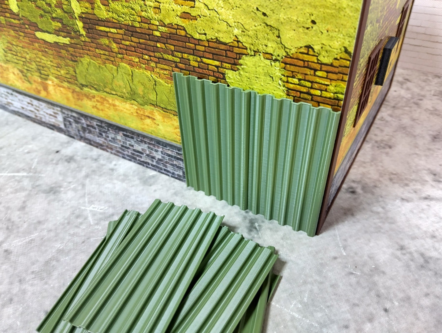 Corrugated roofing sheets 1/24 scale Diorama building parts Metal roof panels