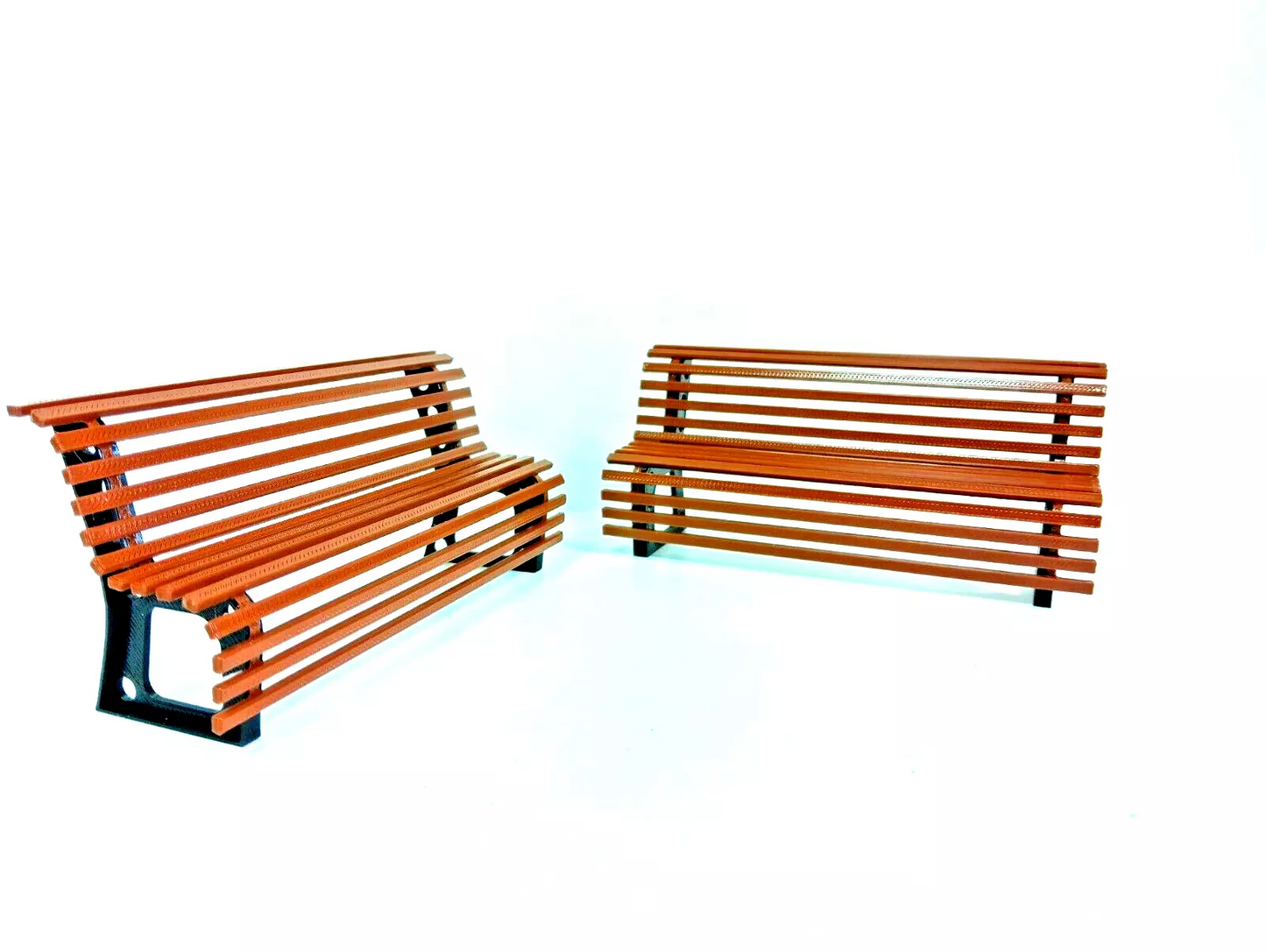 Diorama parts Street benches 1:18 scale Garden scene decoration Park decor 1/18