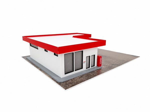 1:64 Scale Gas / Petrol Station Diorama Kit – Premium Model Car Display Scene