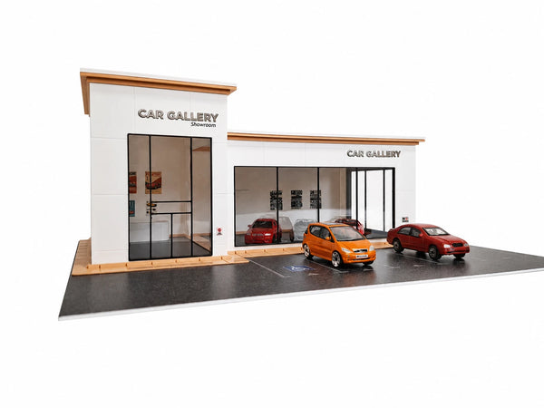 1:64 Scale Car Showroom Diorama Kit – Premium Model Car Display Scene