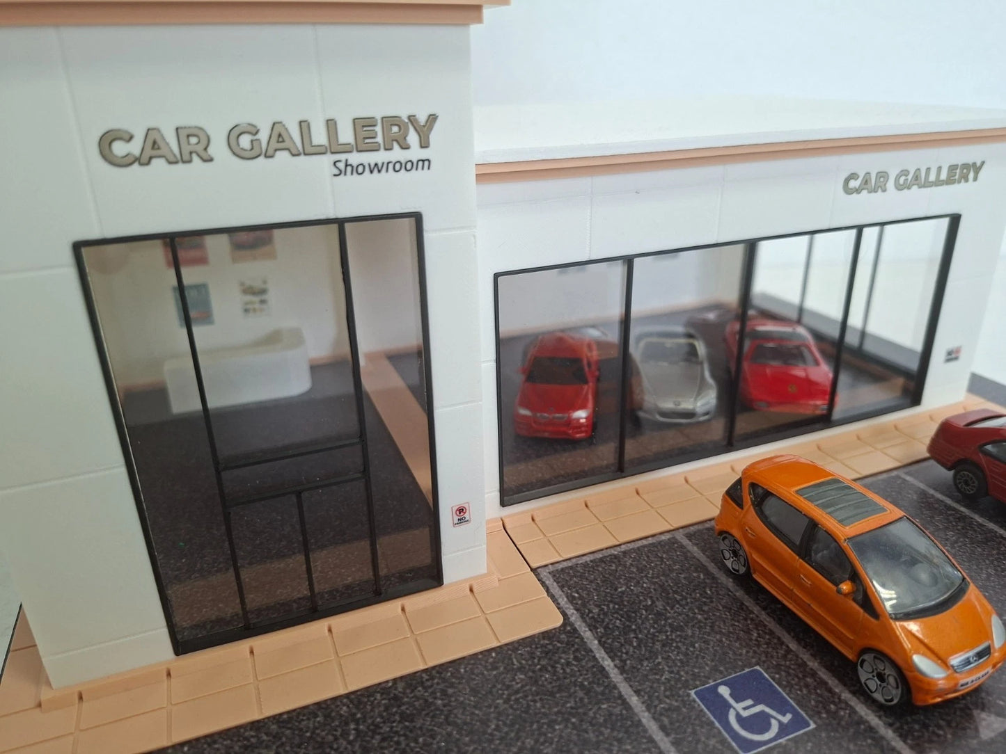1:64 Scale Car Showroom Diorama Kit – Premium Model Car Display Scene