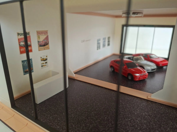 1:64 Scale Car Showroom Diorama Kit – Premium Model Car Display Scene