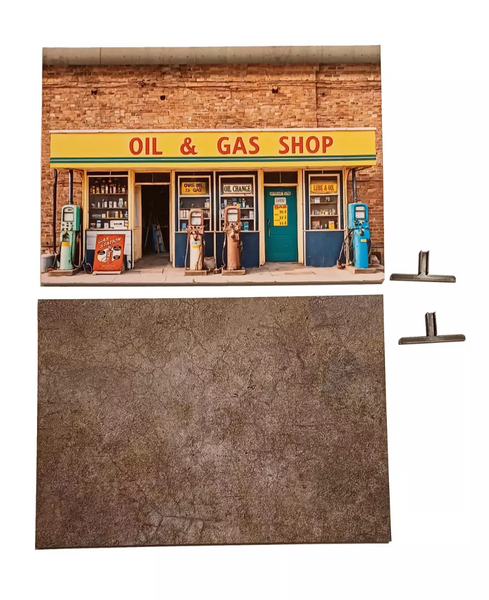 Gas & Oil Shop Die-cast cars display Scale 1:24 Diorama model kit Size 1/24