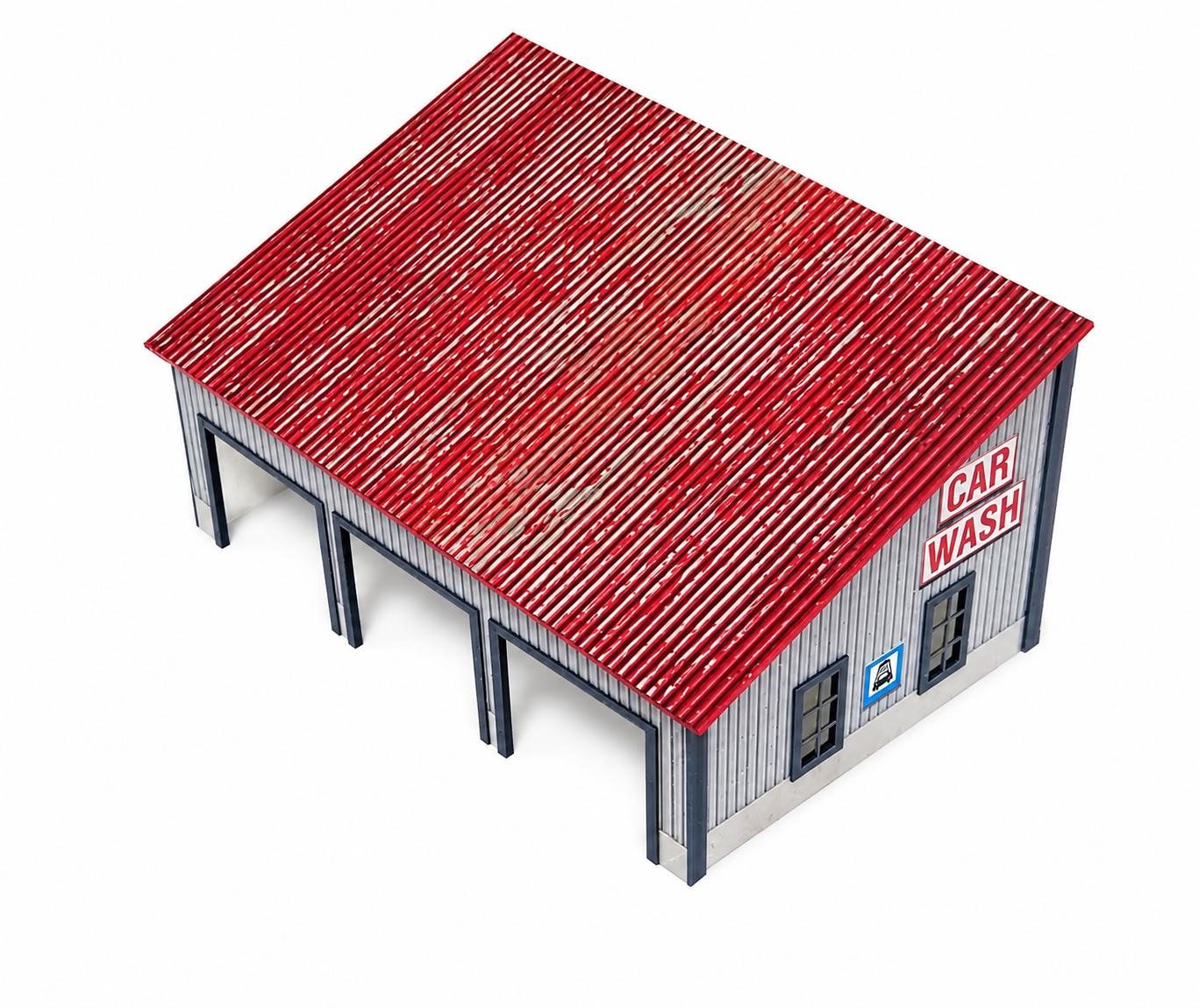 Car Wash Diorama Model Kit – Scale 1:60 to 1:64 Display Decoration