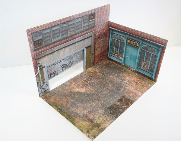 Model car display scene 1/18 Street store with tent Diorama model kit Scale 1:18