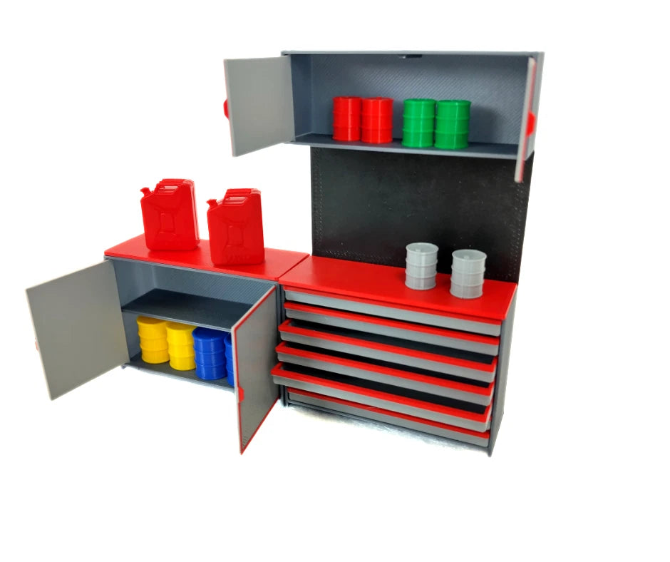 1:18 Scale Tool Cabinet - Wholesale Lot of 5 pcs Garage Diorama Accessories 1/18