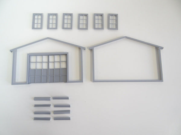 Hangar-barn Garage model Diorama Scale 1:43 ''Metal'' roof auto service model kit 1/43