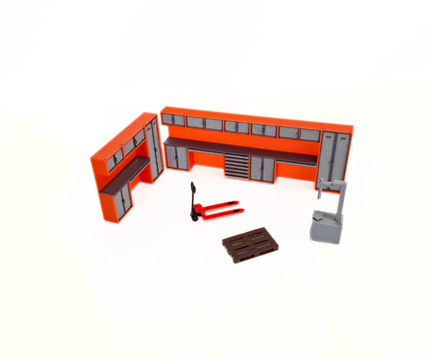 1:43 Scale Workshop Cabinets Diorama Set – Garage Furniture & Accessories 1/43