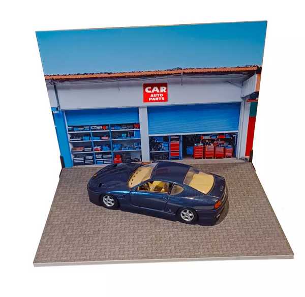 Auto parts shop Model car display Scale 1:24 Diorama kit Realistic background