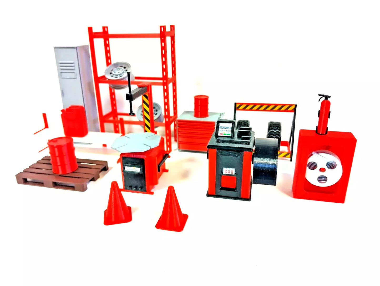 Auto service equipment Tire shop tools 1:18 scale Model car display decoration