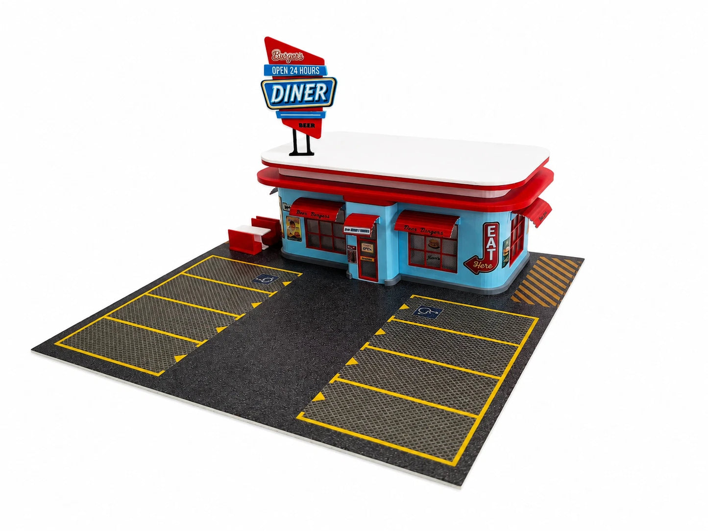 1:64 Scale Retro American Diner Diorama Kit – Wholesale