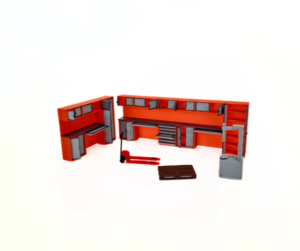 1:43 Scale Workshop Cabinets Diorama Set – Garage Furniture & Accessories 1/43