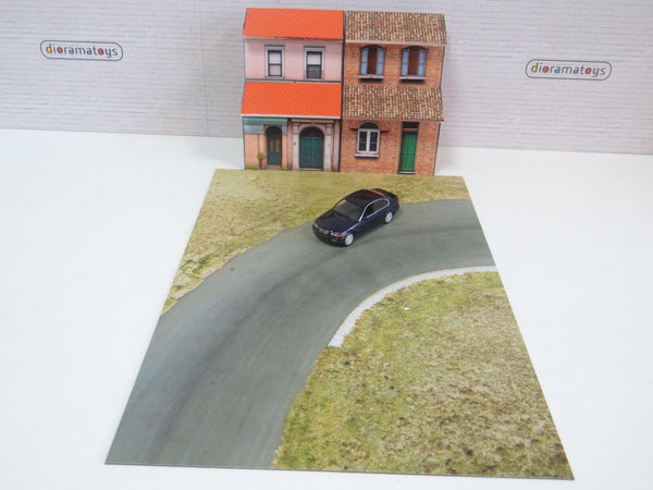 Old desert road diorama Scale 1:43 Miniature buildings 1/43 Car models display