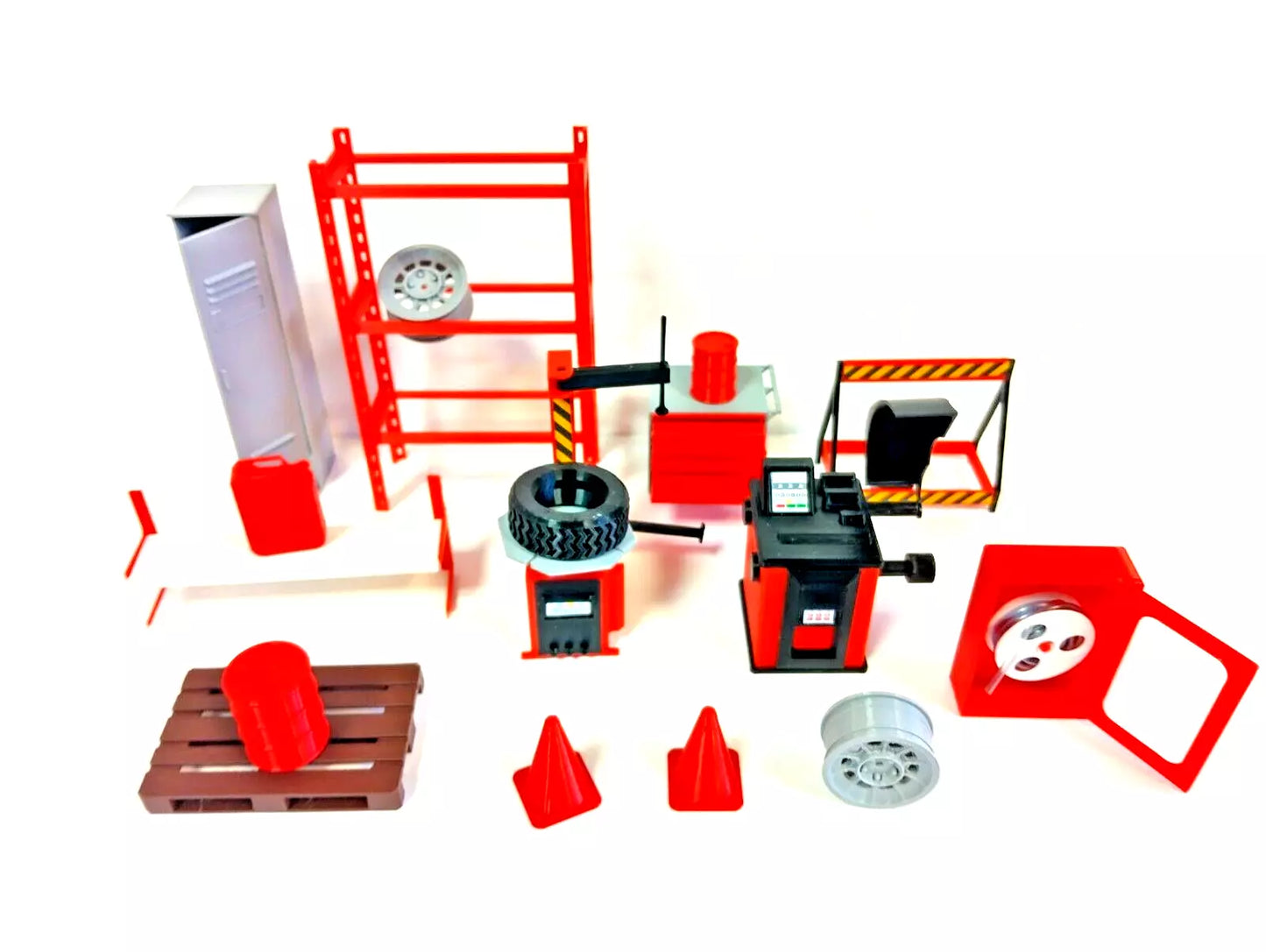Auto service equipment Tire shop tools 1:18 scale Model car display decoration