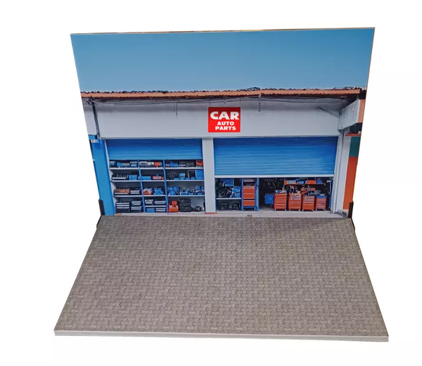 Auto parts shop Model car display Scale 1:24 Diorama kit Realistic background