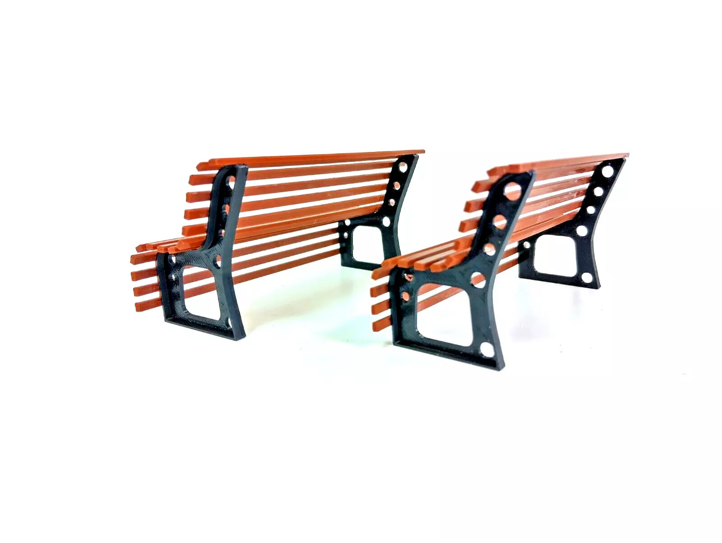 Diorama parts Street benches 1:18 scale Garden scene decoration Park decor 1/18