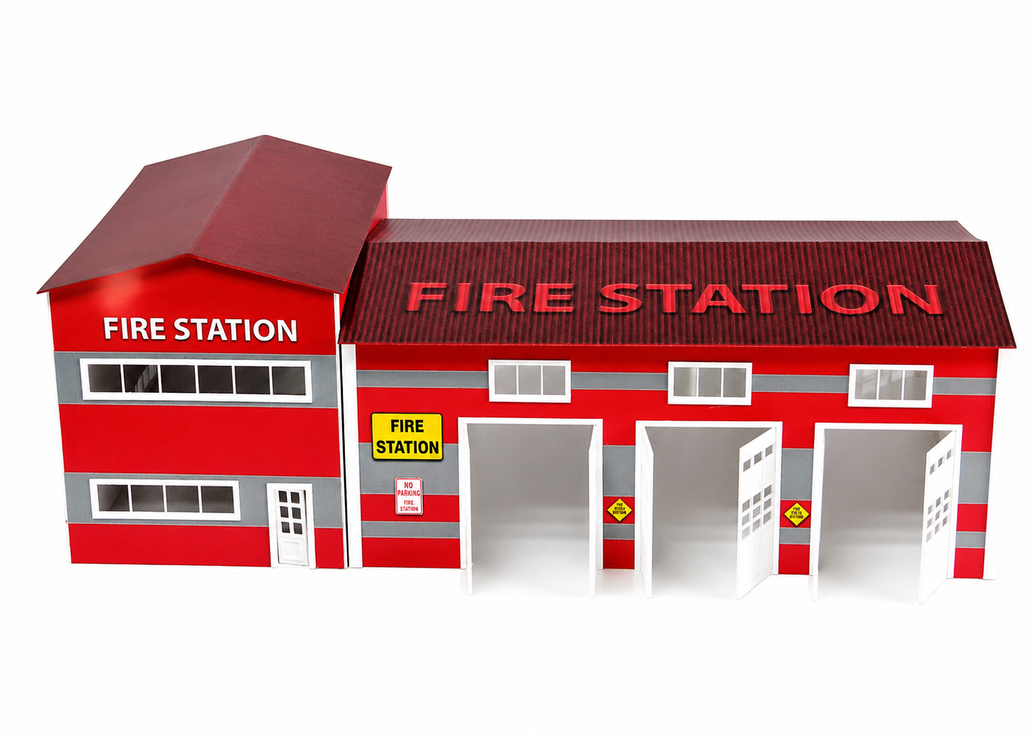 Scale 1:43 Fire station set Diorama model kit Display decoration Fire department miniature model