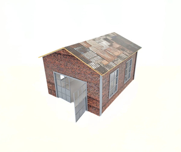 Brick Garage Diorama Kit – 1:24 Scale Diecast Model Car Display Building 1/24