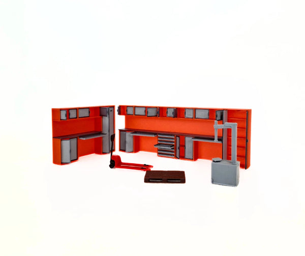 1:43 Scale Workshop Cabinets Diorama Set – Garage Furniture & Accessories 1/43