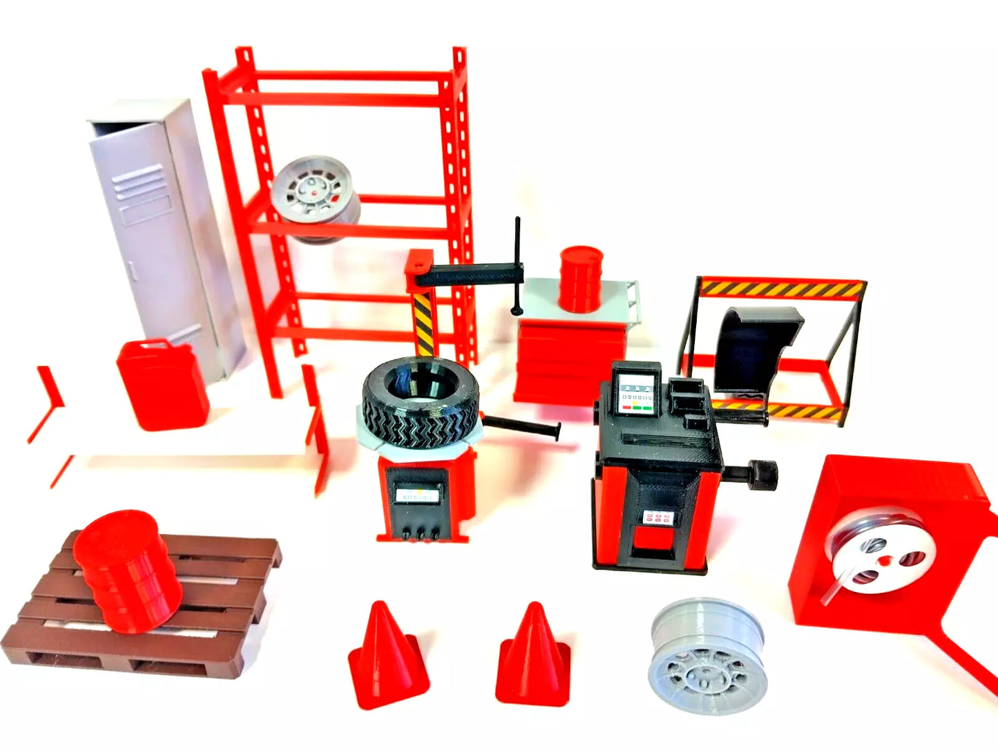 Auto service equipment Tire shop tools 1:18 scale Model car display decoration