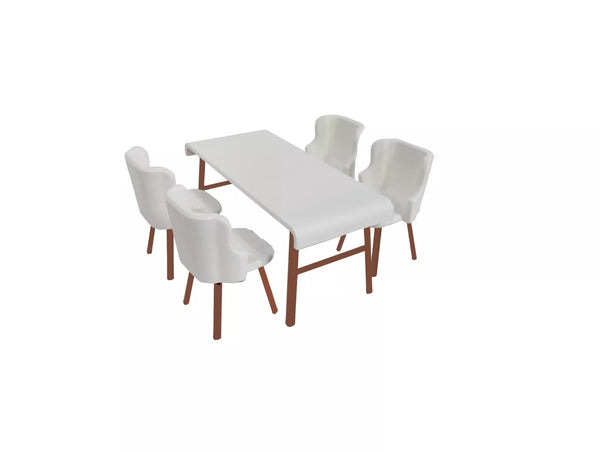 Kitchen furnishing 1:18 scale Diorama decor Dining Table & Chair Set 1/18 size