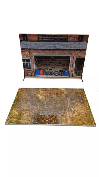 Diorama model kit Scale 1:24 Miniature cars display 1/24 Auto garage scene