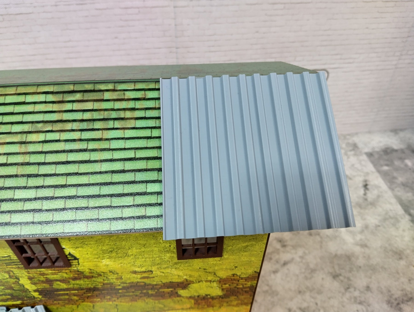 Corrugated roofing sheets 1/24 scale Diorama building parts Metal roof panels