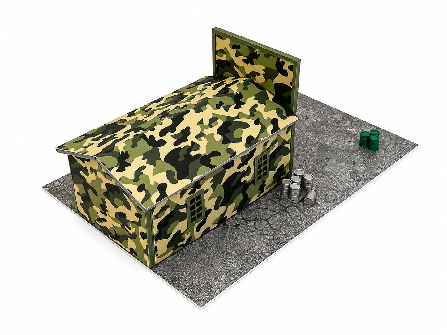 Military Car Garage Diorama – Scale 1:60–1:64 Display Diecast Vehicle Models