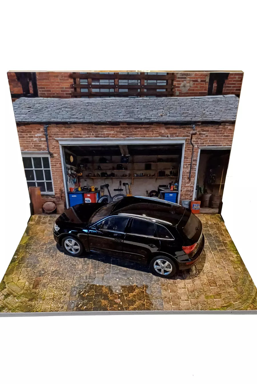 1:24 Scale Diorama Model Kit – Miniature Car Display 1/24 Auto Garage Scene