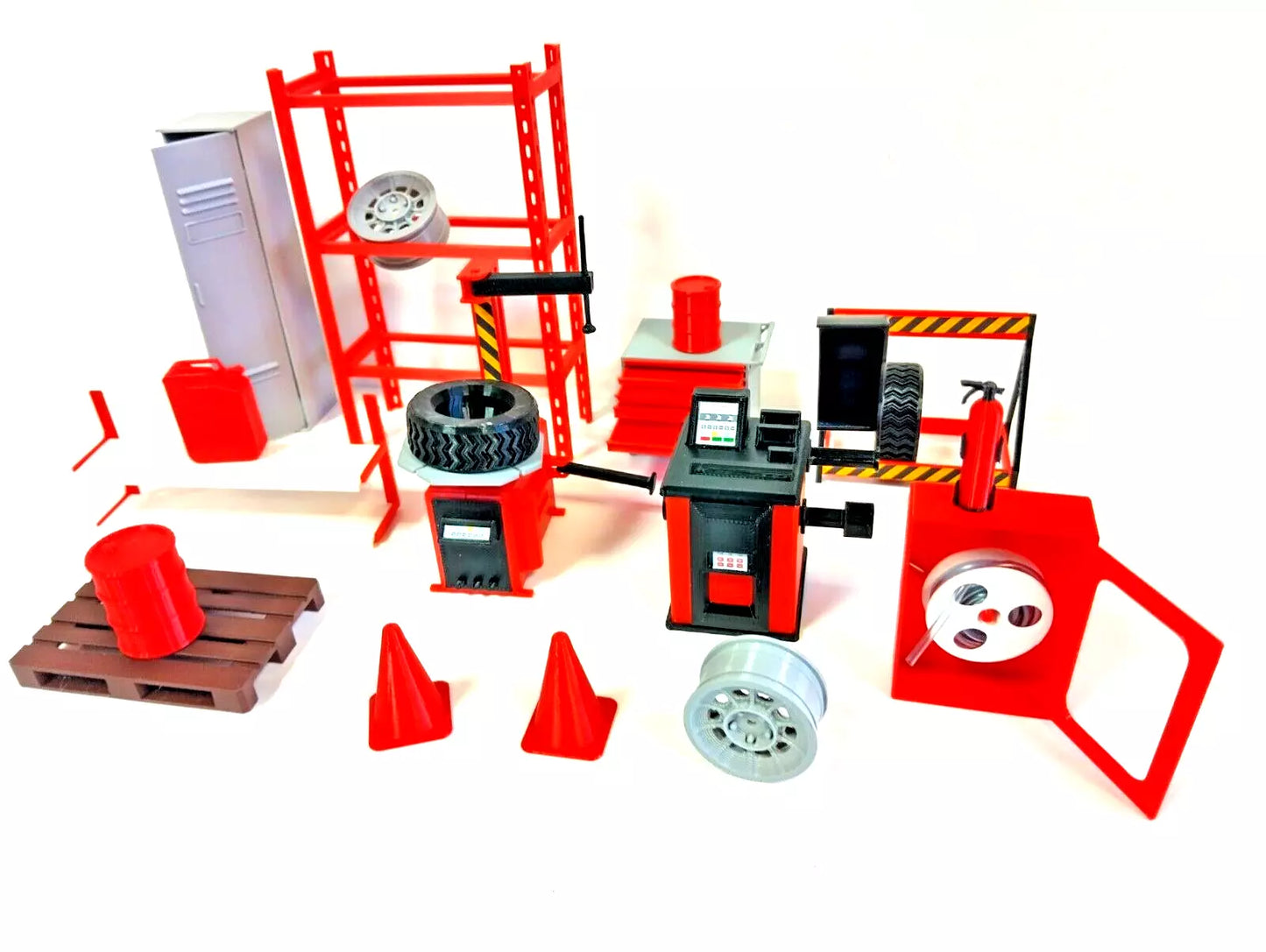 Auto service equipment Tire shop tools 1:18 scale Model car display decoration